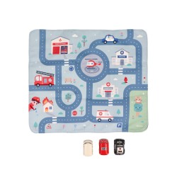 Juego Mantel Circuito Rescue + 3 Coches