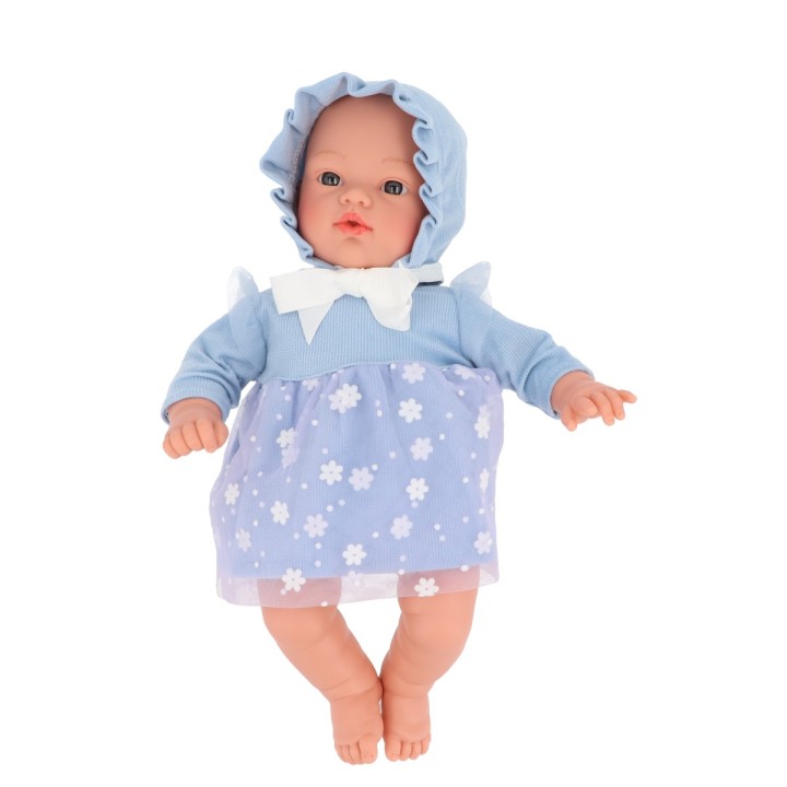 Muñeco Helena con Vestido Flores Azul