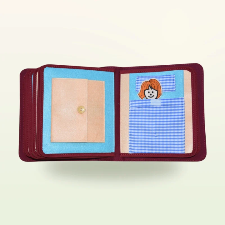 Libro de actividades Montessori – Mi día a día con mochila Roja