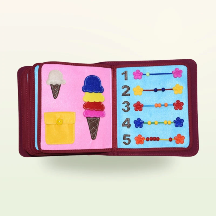 Libro de actividades Montessori – Mi día a día con mochila Roja