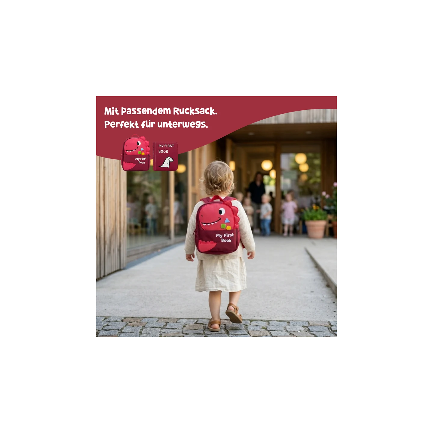 Libro de actividades Montessori – Mi día a día con mochila Roja