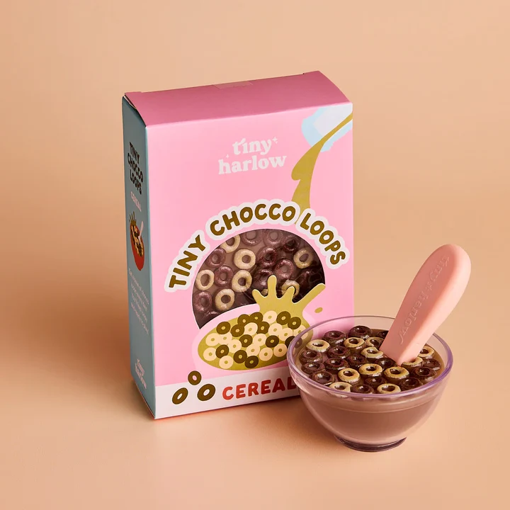 Bol de Cereales de Chocolate para Muñecas