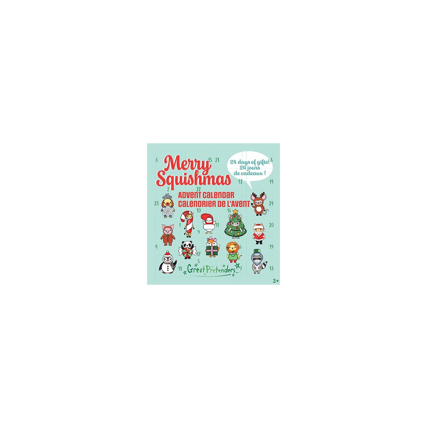 Calendario Adviento Navidad Squishy 24 Piezas