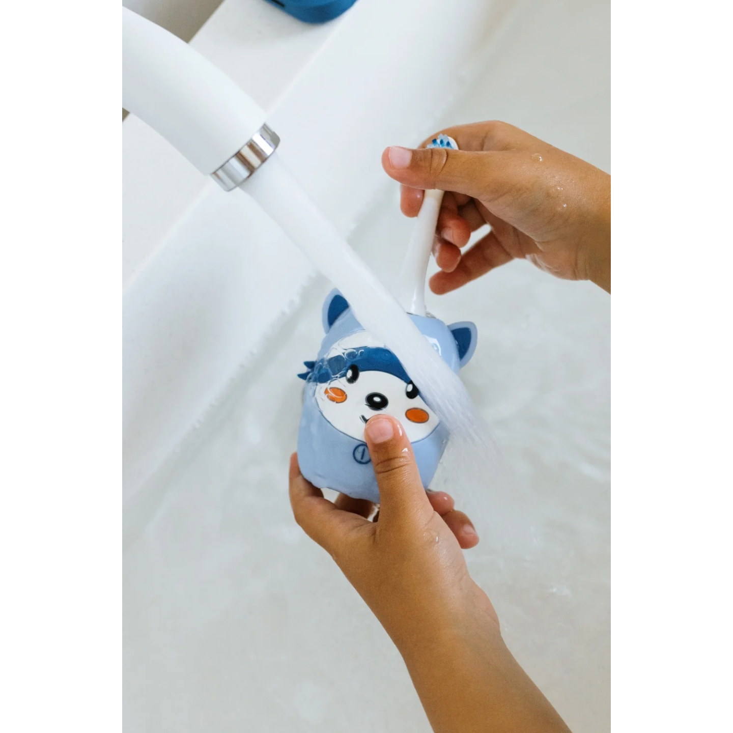 Cepillo de Dientes Eléctrico Infantil Sónico Recargable - Mapache