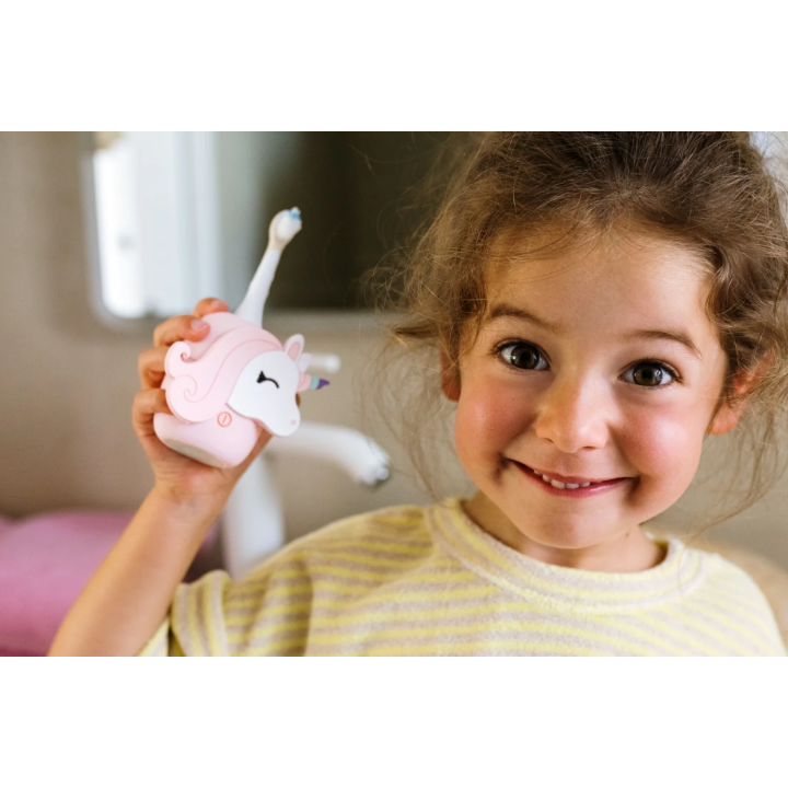 Cepillo de Dientes Eléctrico Infantil Sónico Recargable - Unicornio