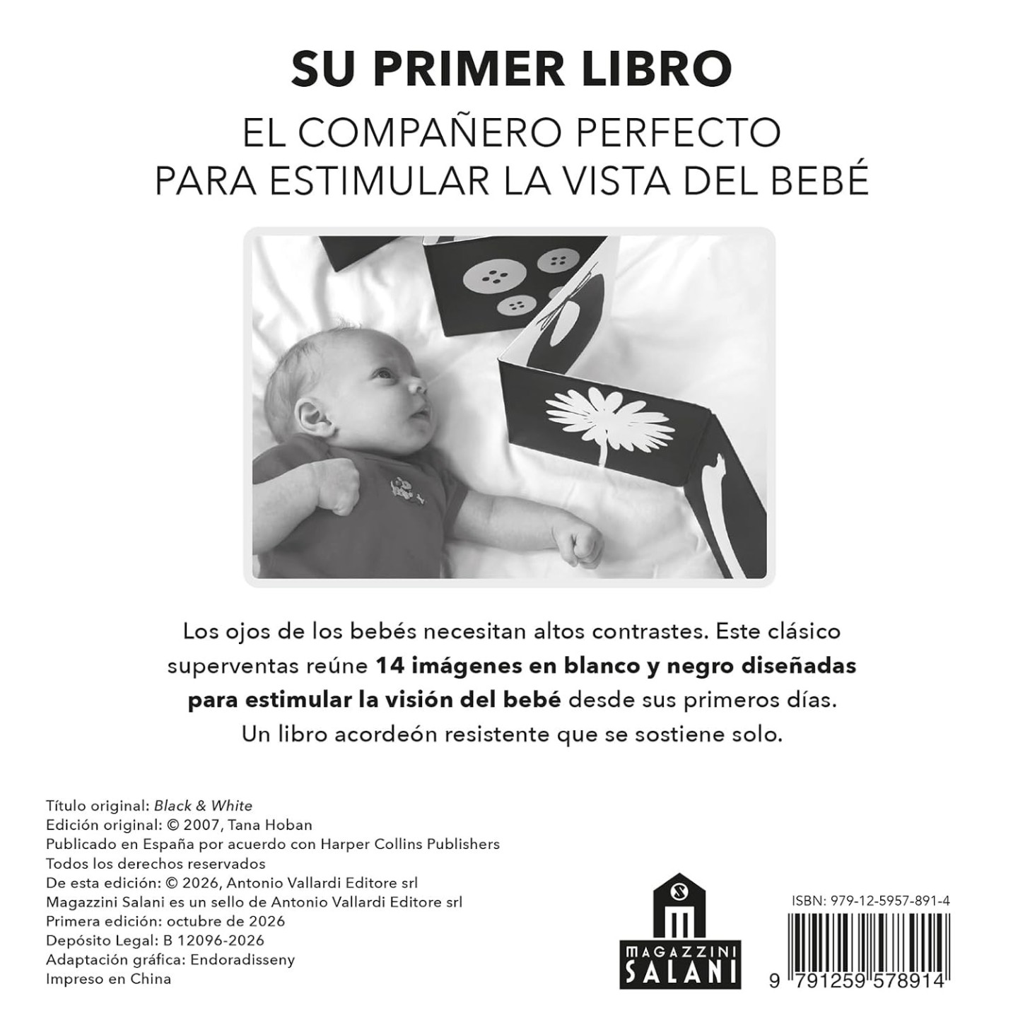 Blanco y negro. El libro de alto contraste nº1 para bebés