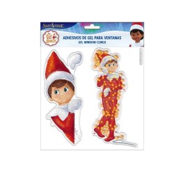 Elfo Travieso – Set de Pegatinas de Gel para Ventanas