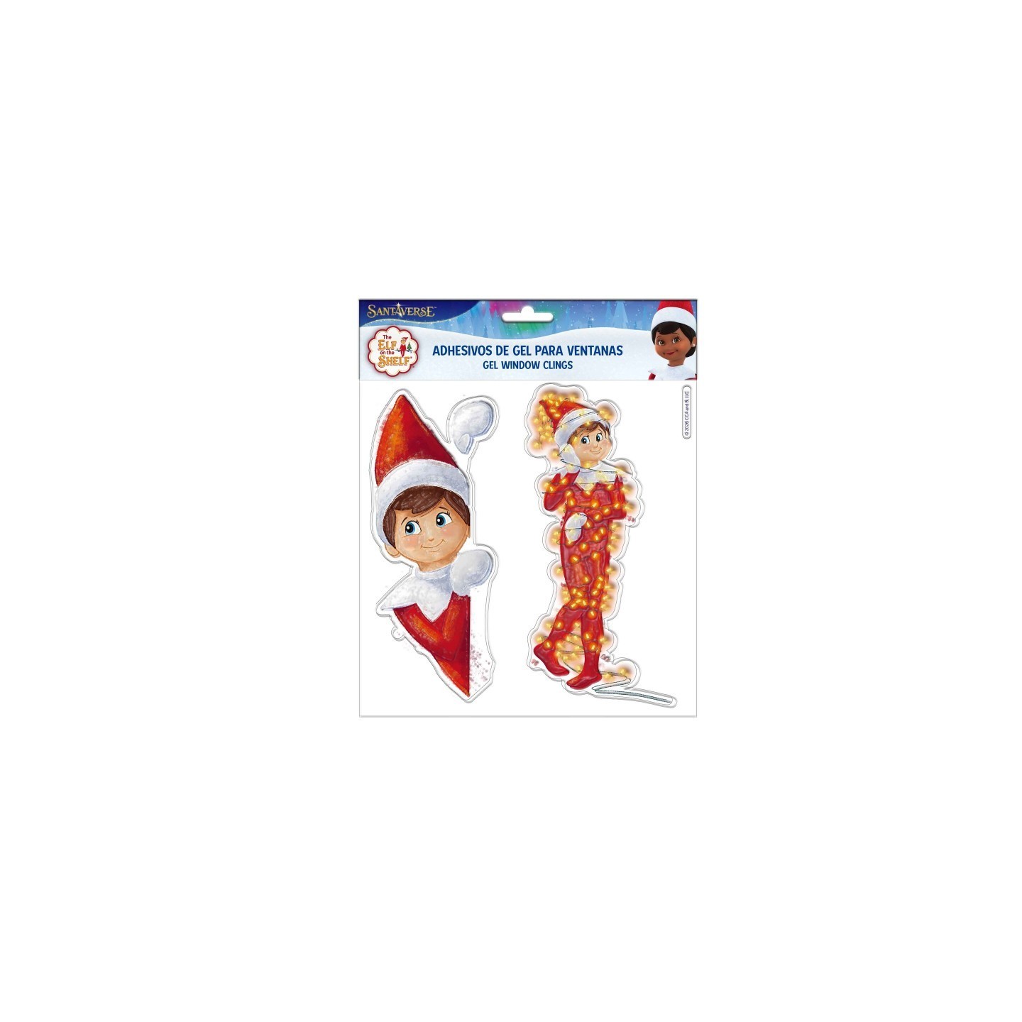 Elfo Travieso – Set de Pegatinas de Gel para Ventanas