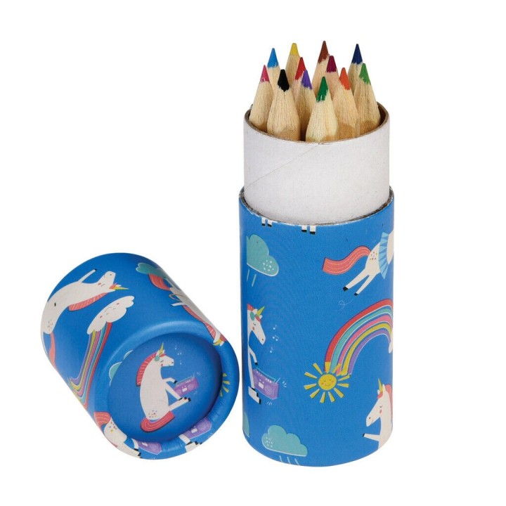 12 Lapices Colores Unicornios