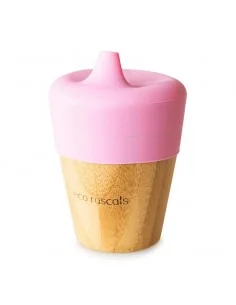 Vaso Bambú Antiderrame Rosa 190 ml Eco