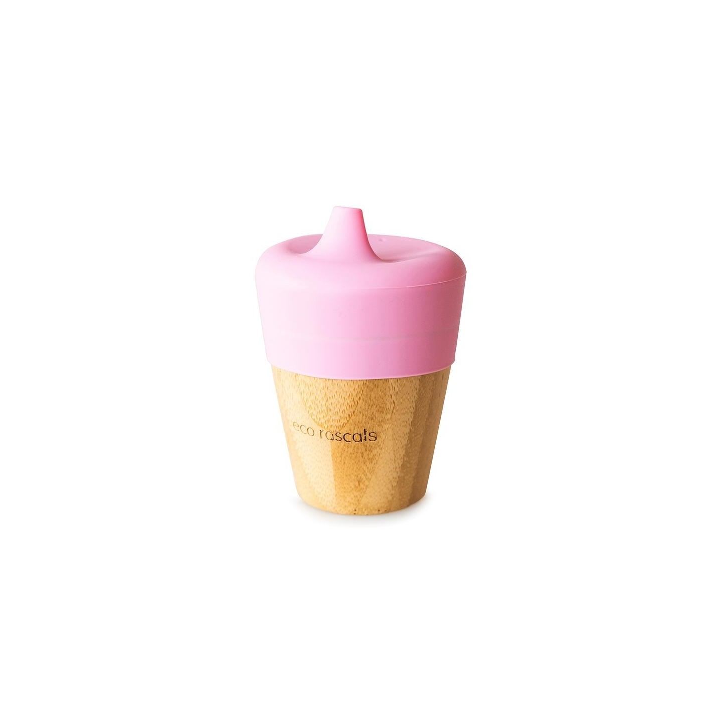 Vaso Bambú Antiderrame Rosa 190 ml Eco