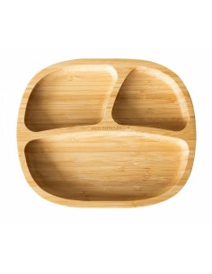 Plato Bambu con Ventosa Toddler Naranja Eco 2