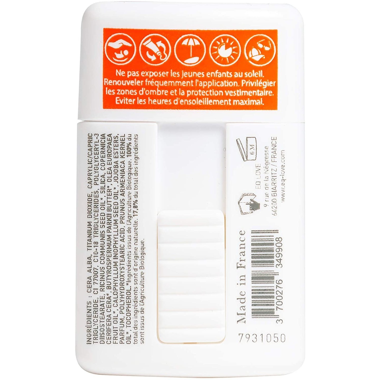 EQ Protector Solar Facial en Stick SPF50+ Verde