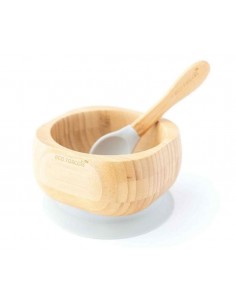 Bol Bambu + Cuchara Gris Eco