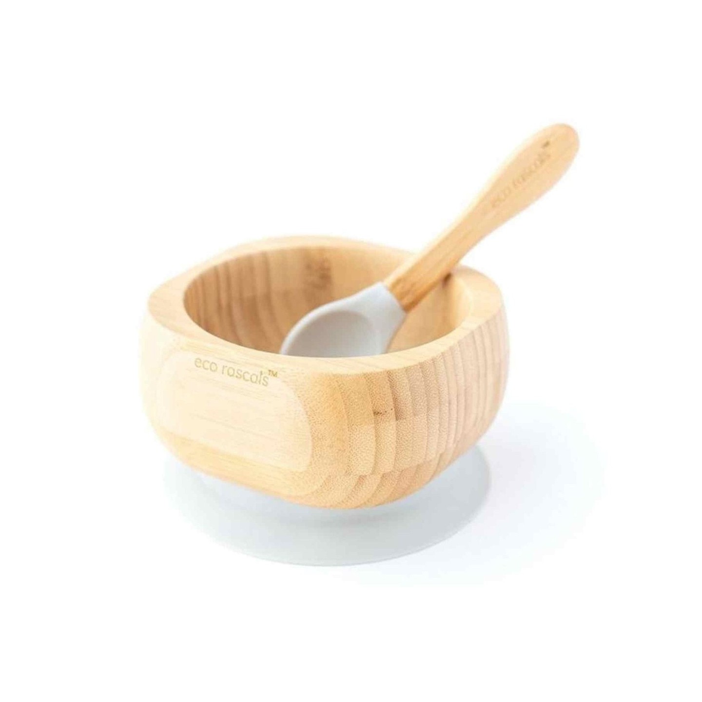 Bol Bambu + Cuchara Gris Eco