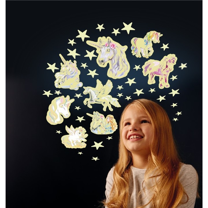 Unicornios y Estrellas Fluorescentes