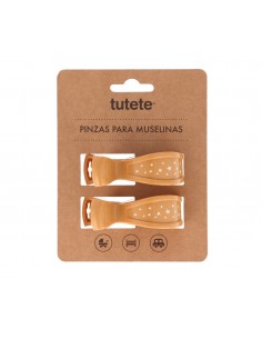2 Pinzas Muselina Tutete Mostaza