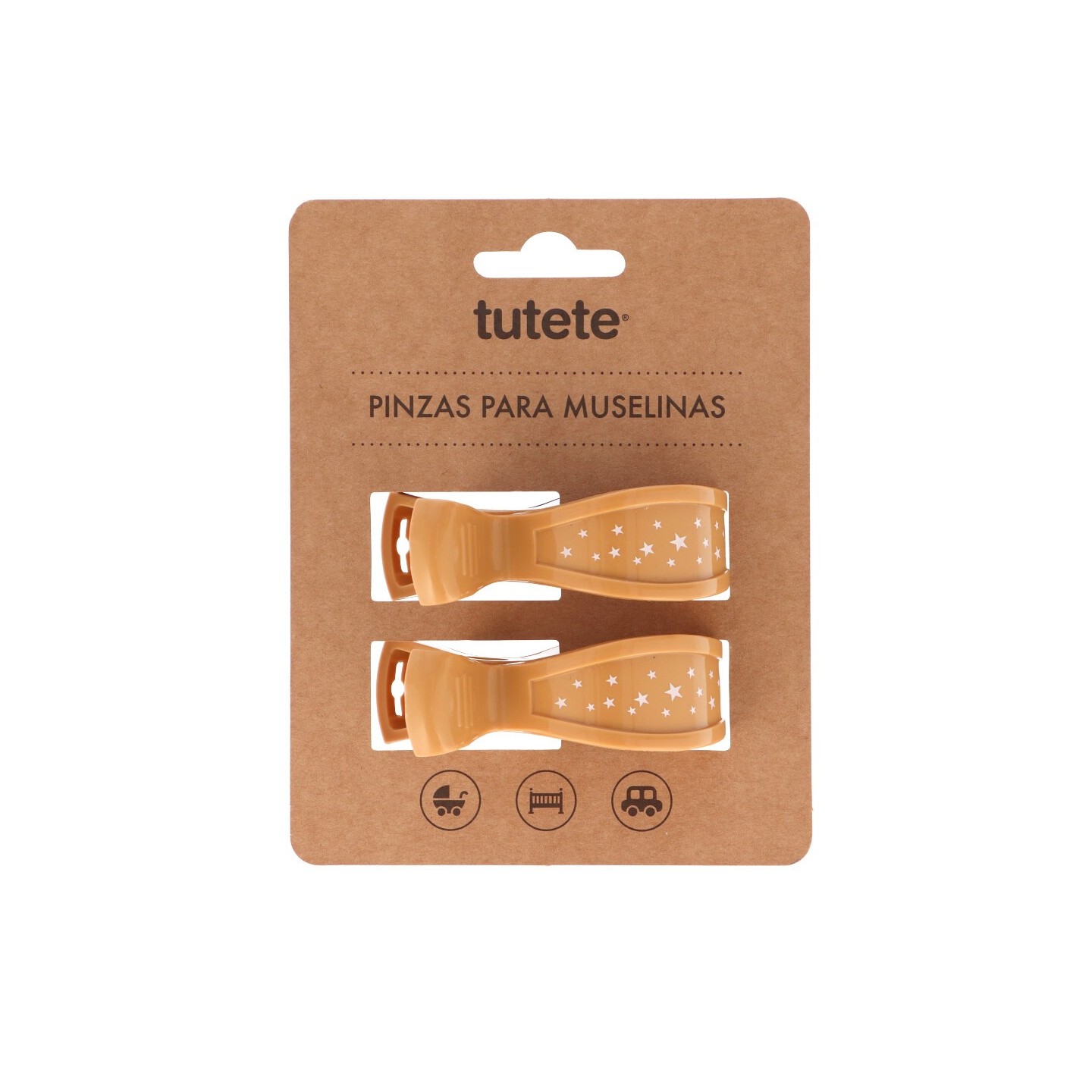 2 Pinzas Muselina Tutete Mostaza
