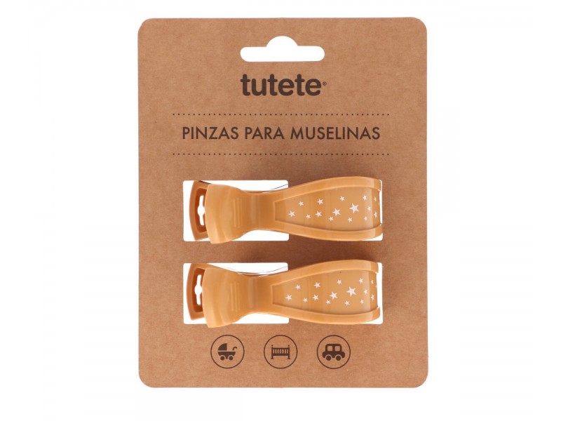 2 Pinzas Muselina Tutete Mostaza