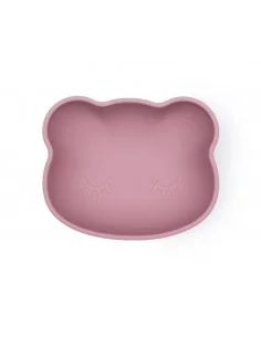 Bol con Ventosa y Tapa Oso Rosa Empolvado