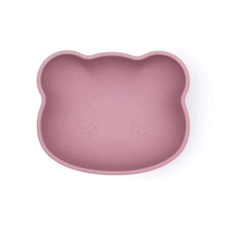Bol con Ventosa y Tapa Oso Rosa Empolvado