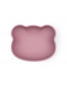 Bol con Ventosa y Tapa Oso Rosa Empolvado
