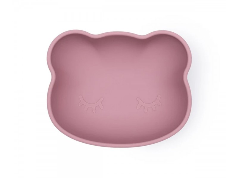 Bol con Ventosa y Tapa Oso Rosa Empolvado