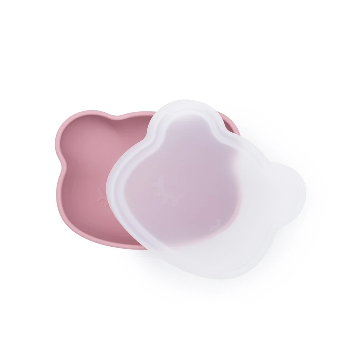 Bol con Ventosa y Tapa Oso Rosa Empolvado