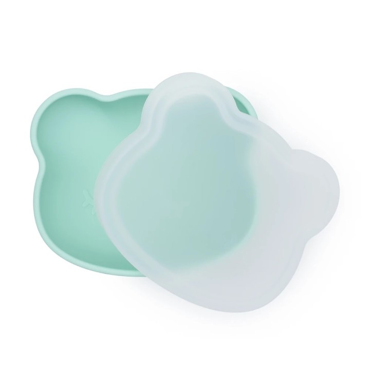 Bol con Ventosa y Tapa Oso Menta
