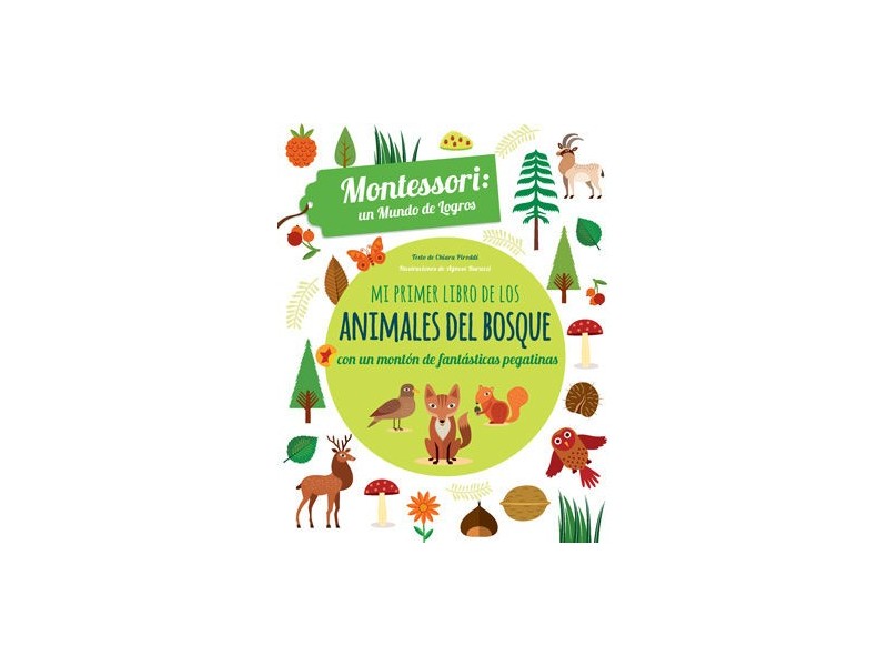 Mi primer libro Animales del Bosque con Pegatinas - Montessori