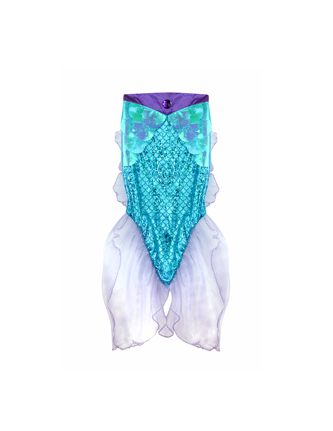 Set de Falda y Diadema Sirena Azul 5-6 Años