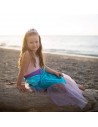 Set de Falda y Diadema Sirena Azul 5-6 Años