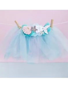 Set Sirena Tutu + Diadema 4-6 Años