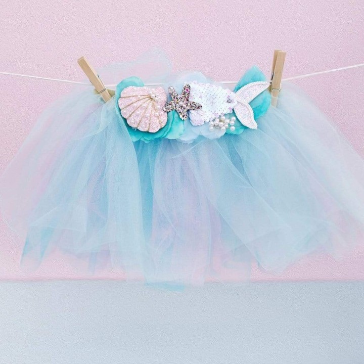 Set Sirena Tutu + Diadema 4-6 Años