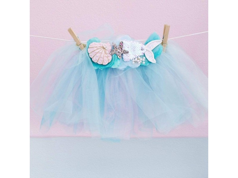 Set Sirena Tutu + Diadema 4-6 Años