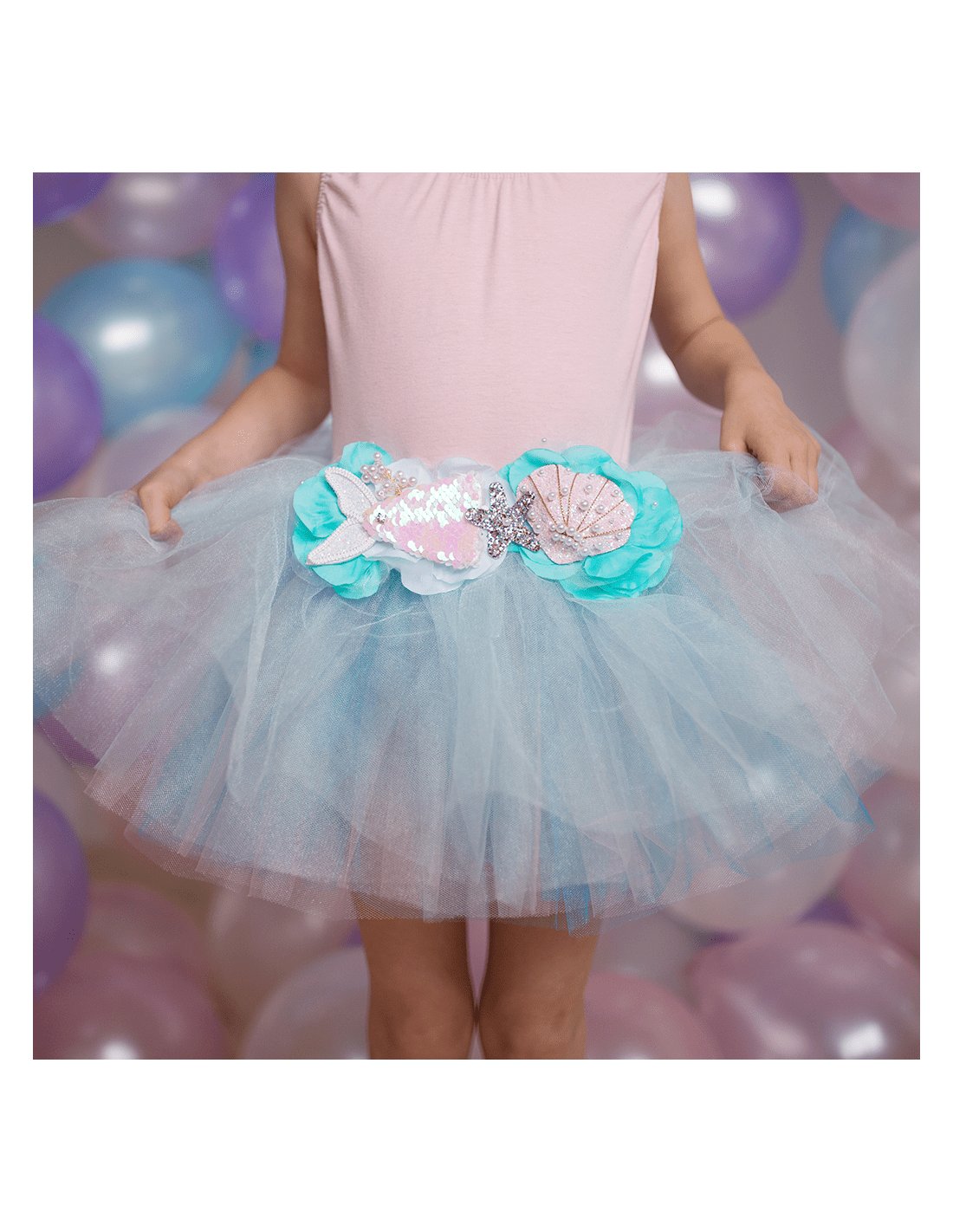 Set Sirena Tutu + Diadema 4-6 Años