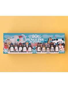 Puzle Progresivo 10 Pingüinos 55 Piezas