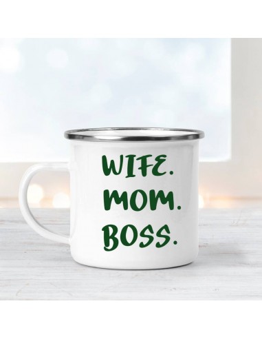 Taza Metal Wife Mom Boss