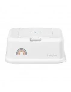 Porta Toallitas Húmedas Funkybox Blanca ArcoIris Azul