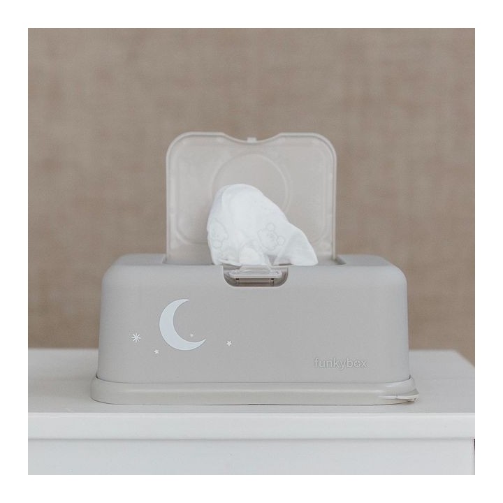 Porta Toallitas Húmedas Funkybox Beige Luna