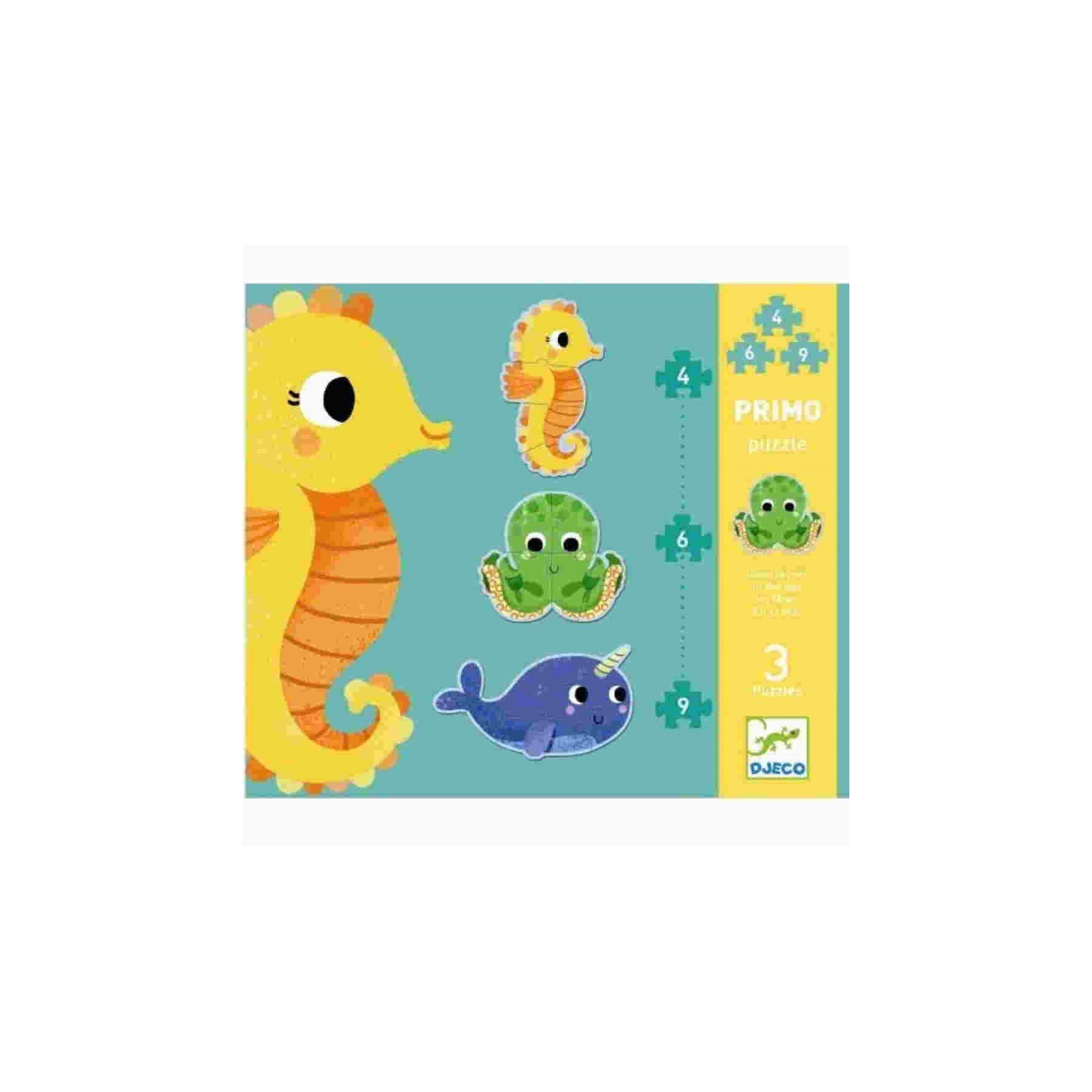 Puzle Evolutivo En el Mar (4+6+9 Piezas)