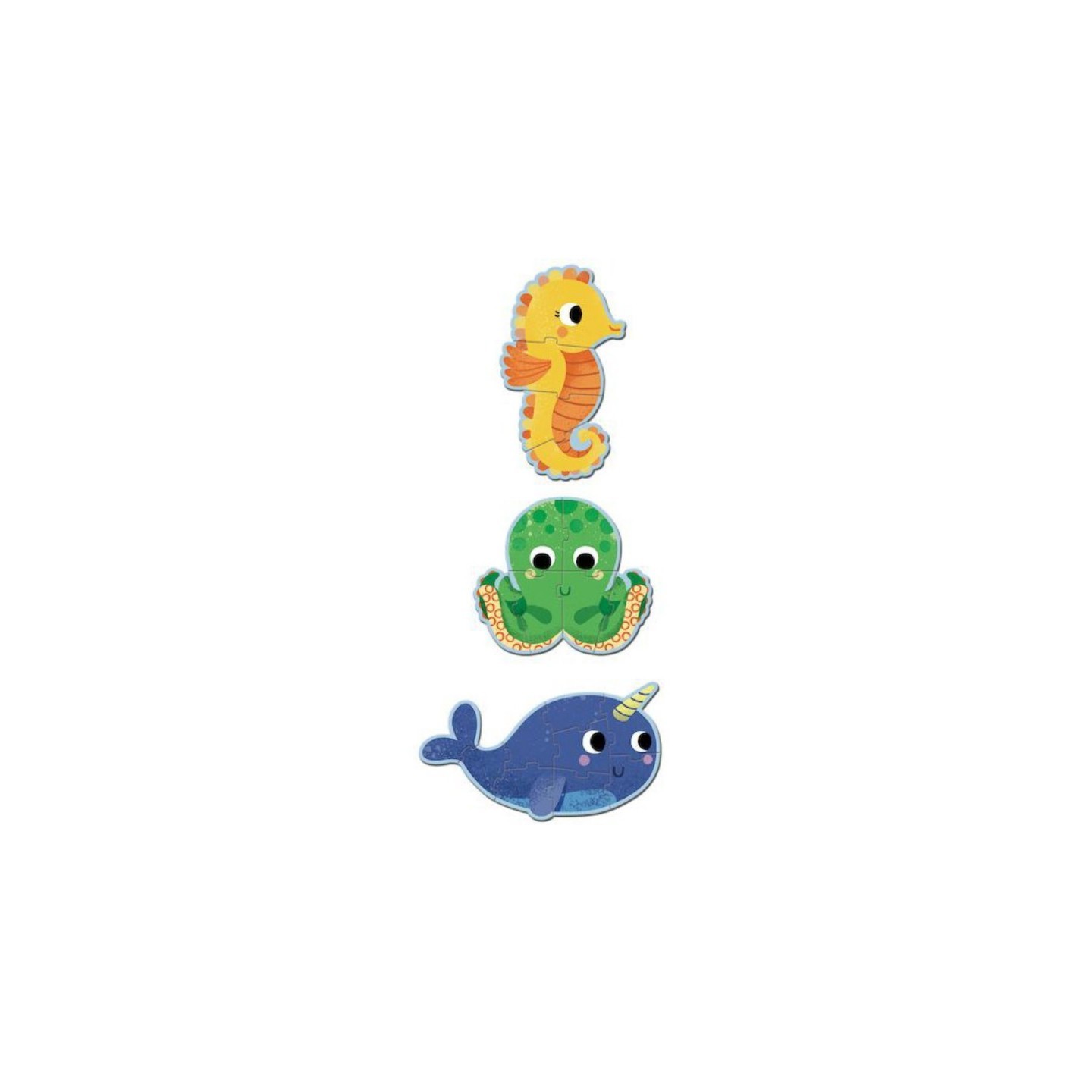 Puzle Evolutivo En el Mar (4+6+9 Piezas)