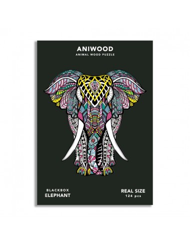 Puzle Aniwood Elefante 124 Piezas