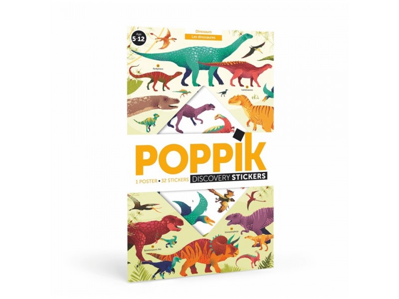 Gran Poster de Pegatinas "Dinosaurios"