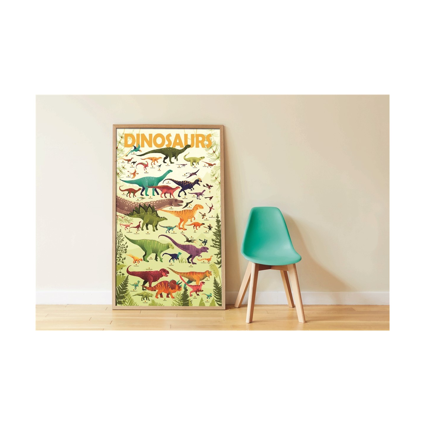 Gran Poster de Pegatinas "Dinosaurios"