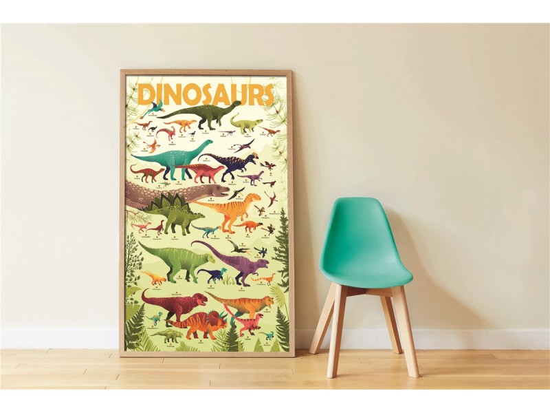 Gran Poster de Pegatinas "Dinosaurios"