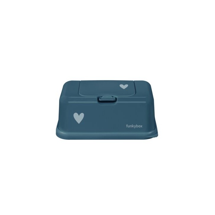 Porta Toallitas Húmedas Funkybox Azul Petróleo Corazón