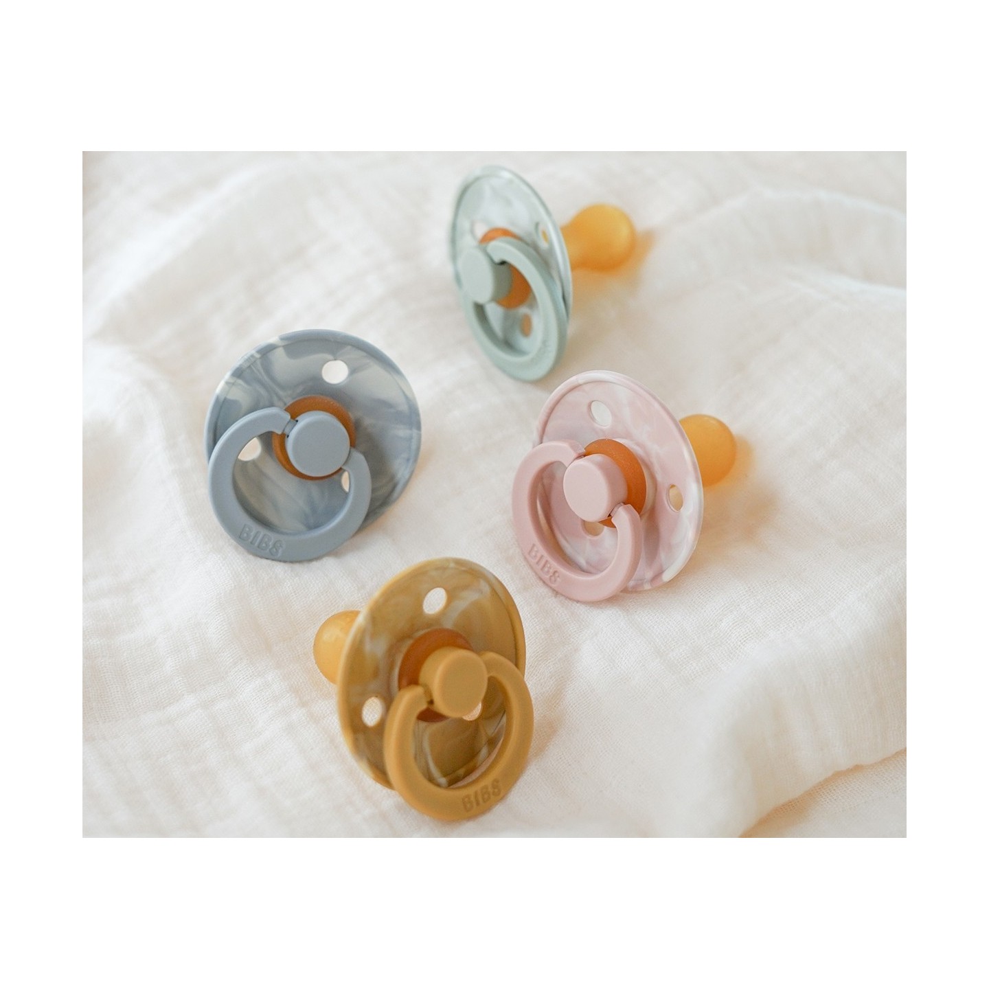 Chupetes BIBS Colour Pack 2 Tie Dye Blush Ivory