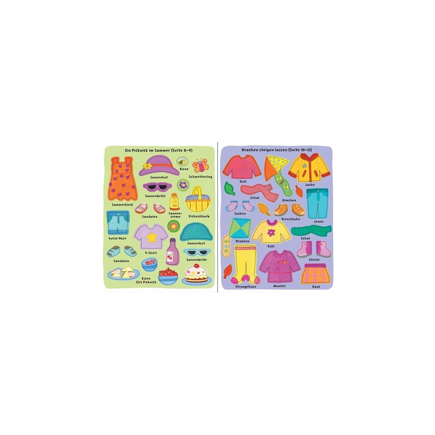 Mein erstes Anzieh-Stickerbuch: Frühling, Sommer, Herbst und Winter