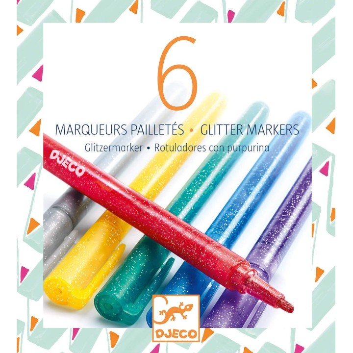 6 Rotuladores purpurina Glitter